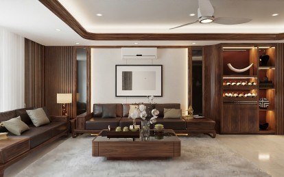 KHÔNG GIAN NỘI THẤT SANG TRỌNG, HIỆN ĐẠI VỚI CHẤT LIỆU GỖ TỰ NHIÊN
